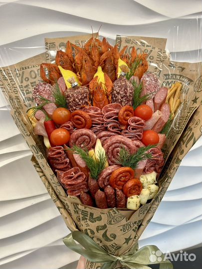 Мужские букеты съедобные, раки