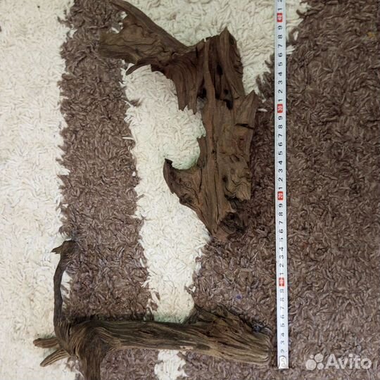 Коряги для аквариума 2 шт и грунт