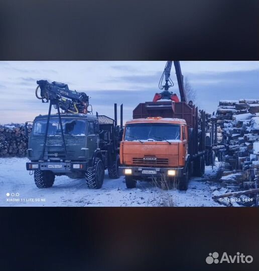 Услуги лесовоза с манипулятором