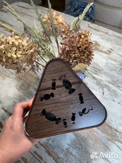 Деревянная коробка подарочная