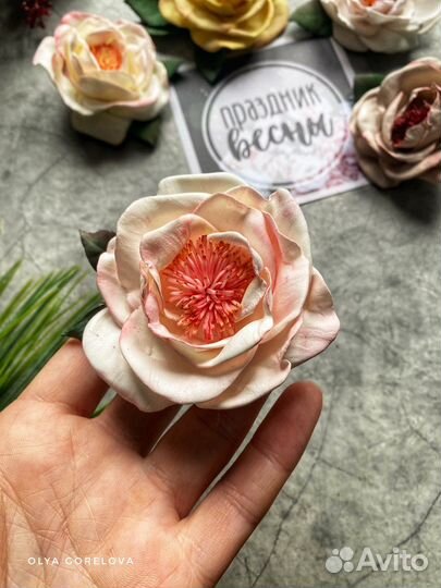 Заколка и резинка для волос,ручная работа