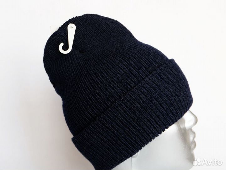 Шапка вязаная с отворотом, размер 55-59