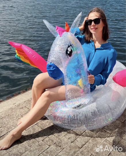 Надувной единорог матрас