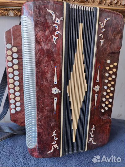 Аккордеон кнопочный рабочий в футляре