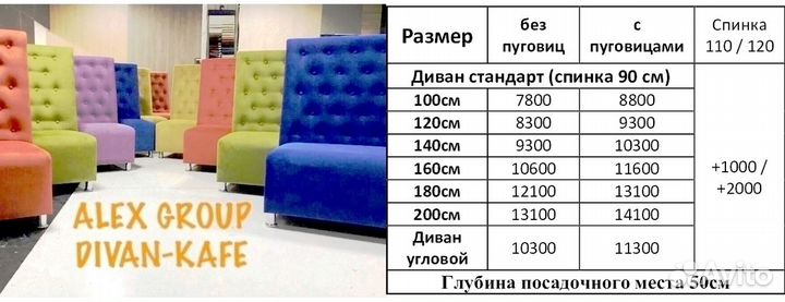 Диваны для фаст фуда