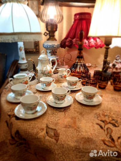 Винтажный музыкальный кофейный сервиз.япония