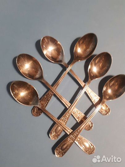 Чайные мельхиоровые ложки с серебрением