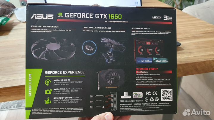 Видеокарта новая Nvidia GeForce GTX 1650