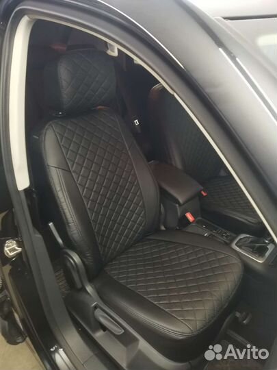 Авточехлы из экокожи ромб на Volkswagen Tiguan 1