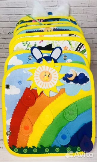 Развивающая книга из фетра ручной работы