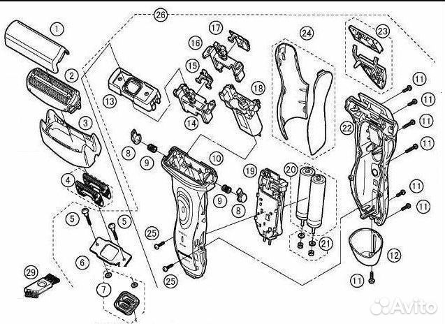 Электробритва Panasonic ES-6002 на запчасти,сетки