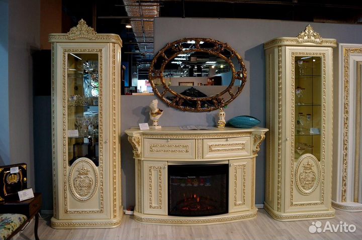 Мебель для гостиной с камином