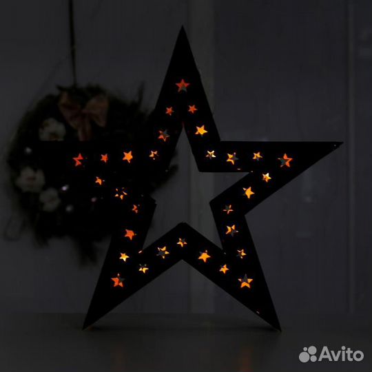 Новогодний декор с подсветкой 'Звёздочка' 38x6.5x3