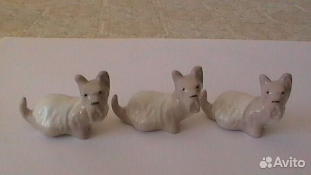 Фарфоровые статуэтки собачки лфз СССР