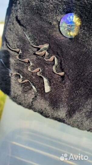 Шапка кошечка натуральный мех