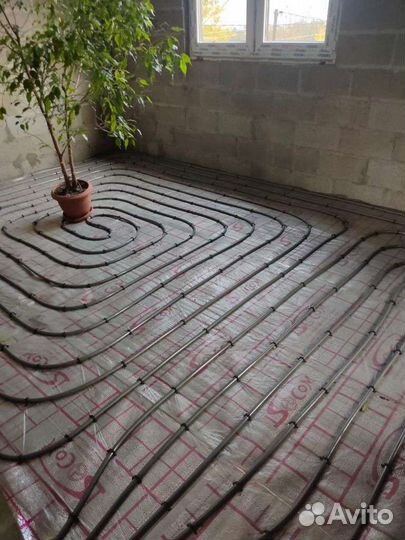 Отопление в коттедже с теплым полом. Под ключ