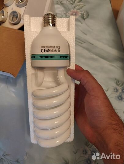 Новые софтбоксы с лампами 150w