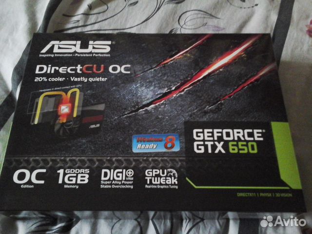 Asus GeForce GTX 650 1058Mhz PCI-E 3.0 1024Mb