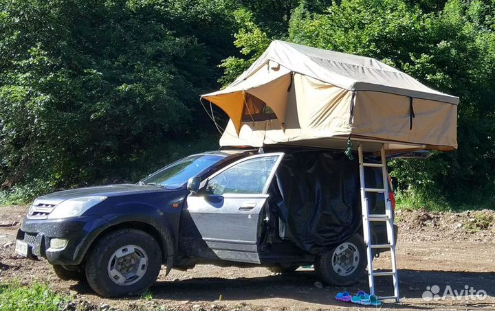 Палатка на крышу авто Kampina-02L-165-Hard-PRO