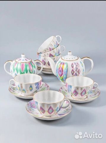Сервиз чайный Перо павлина ифз
