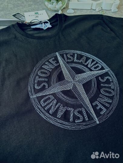 Stone Island футболка с вышывкой S M L XL XXL