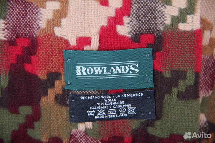 Rowlands шарф шерсть кашемир Made in Scotland