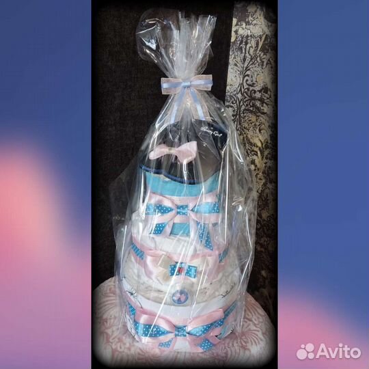 Торт из памперсов подгузников