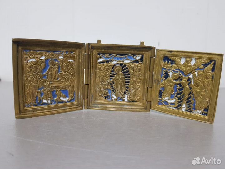 Складень 19 века 3 эмали