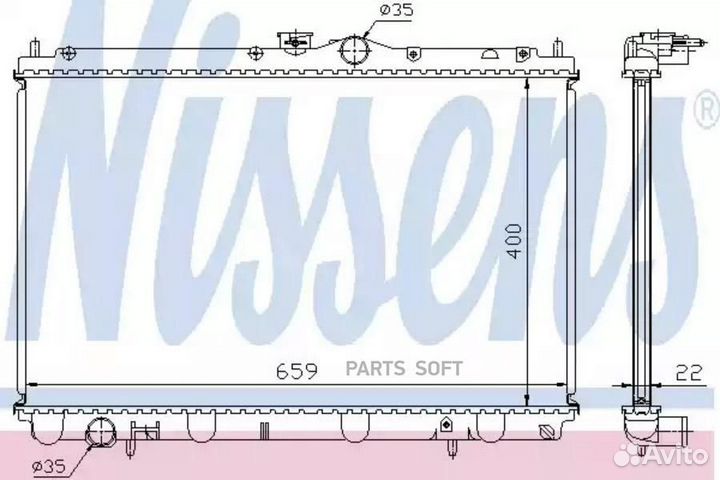 Радиатор охлаждения двс mitsubishi carisma (1995)