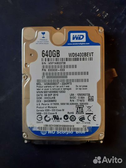 Жесткий диск 640gb