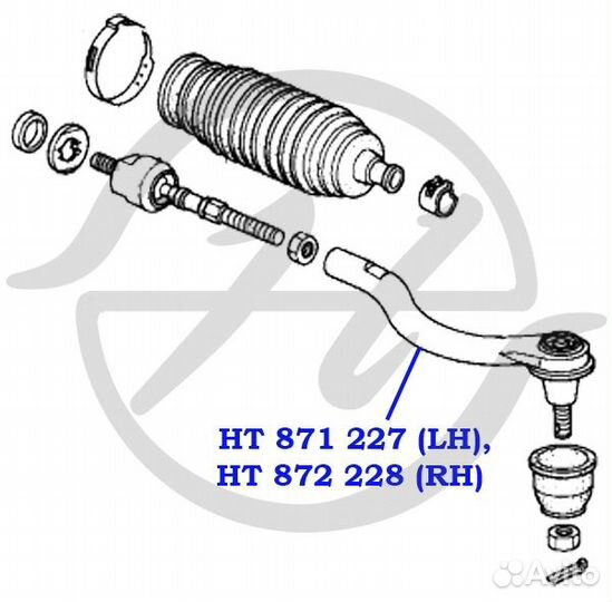 Наконечник рулевой тяги, левый