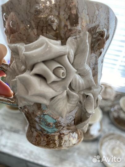 Чайный сервиз новый с лепкой