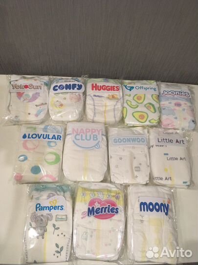 Наборы (пробники) подгузников для новорождённых NB