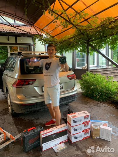 Установка видеонаблюдения с оборудованием