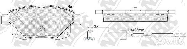 Колодки тормозные дисковые зад PN0431W NiBK