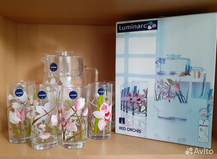 Новый набор стаканов с графином Luminarc