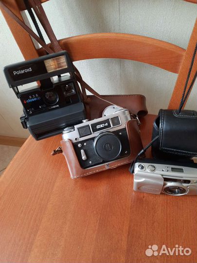 Винтажные фотоаппараты фэд, polaroid и olympus