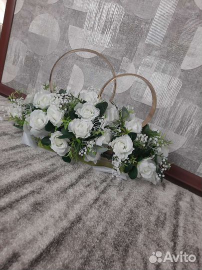 Свадебные кольца на машину