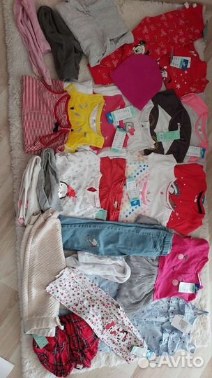 Вещи пакетом на девочку 86-92, много новых