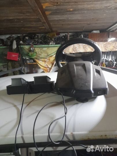 Игровой руль с педалями для пк