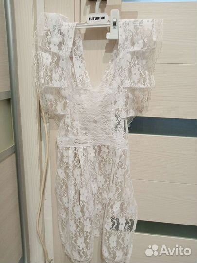 Белый школьный фартук