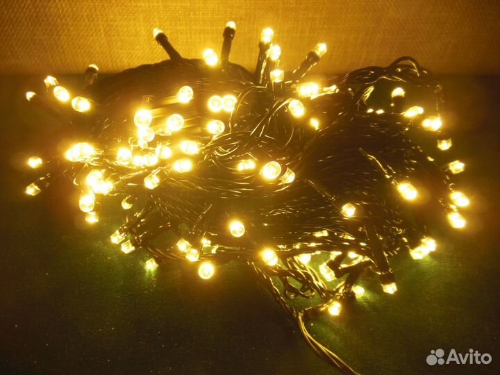 Гирлянда Теплый Белый светодиод. 18м 200LED, А-244