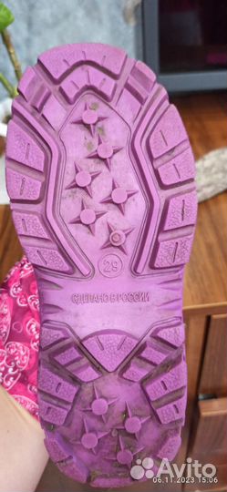 Резиновые сапоги для девочки 29 размер