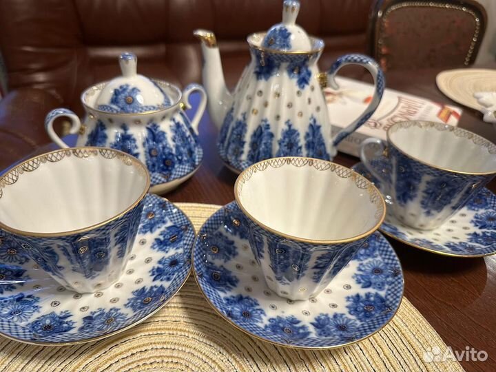 Чайный сервиз лфз костяной фарфор СССР