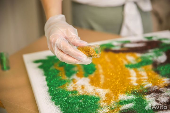 Портрет блестками