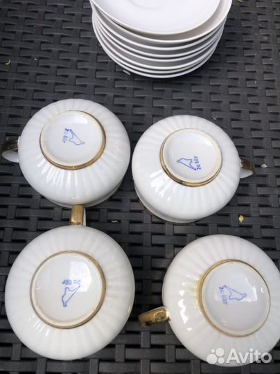 Чашки Дулёво фарфор тонкий