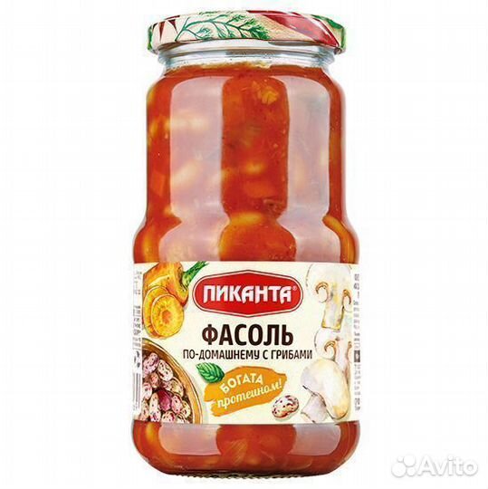 Опт - Фасоль Пиканта по-домашнему с грибами 530