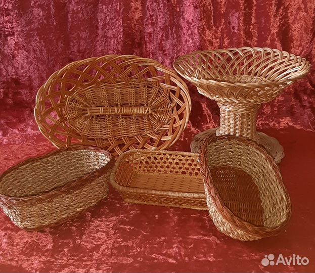 Плетёные сухарница хлебница корзины