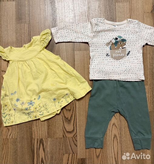 Пакет фирменных вещей на девочку 68-74