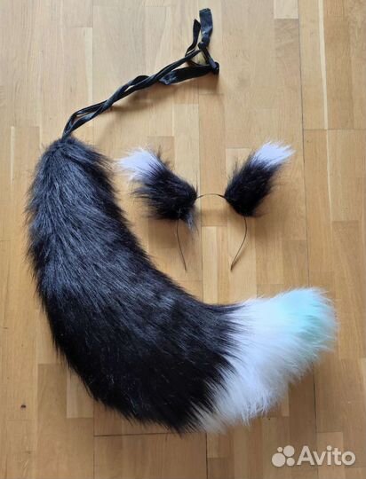 Набор косплей хвост и ушки лисы, белочки